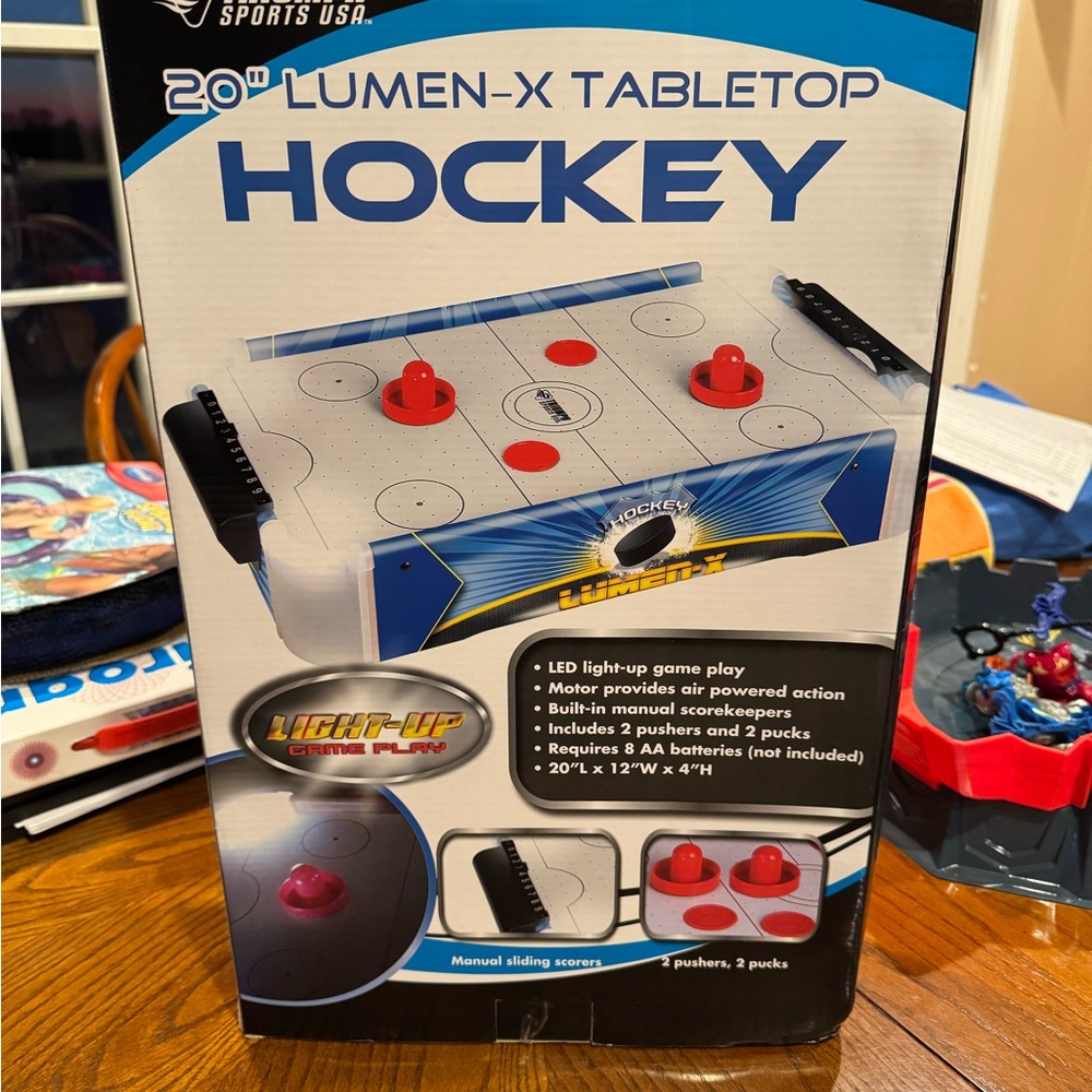 Triumph Lumen-X Tabletop Hockey Game - Red and Blue